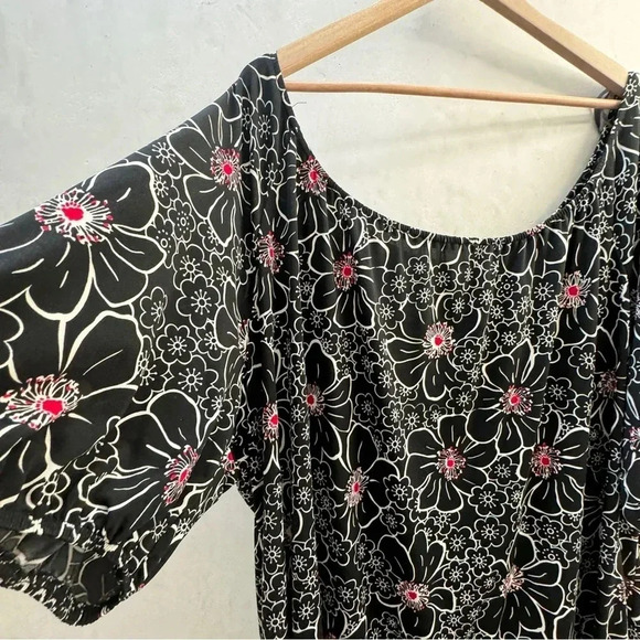 Venezia || Women’s Black Sakura Botanica Blouse 26 / 28 (3x) - Picture 7 of 9